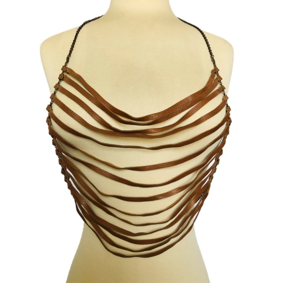 Bliss Lau Leather Killjoy Vest Body Chain - Picture 6 of 9